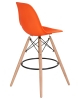 Стул барный DSW BAR ножки светлый бук сиденья оранжевый O-02