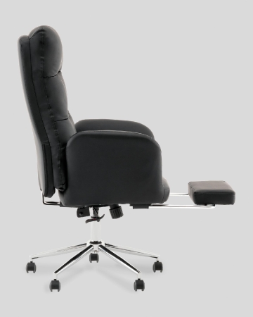 Кресло руководителя Solid TopChairs с оттоманкой черный