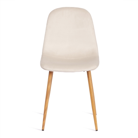 Стул BREEZE бежевый, ткань и металл, твердое сиденье, без подлокотников