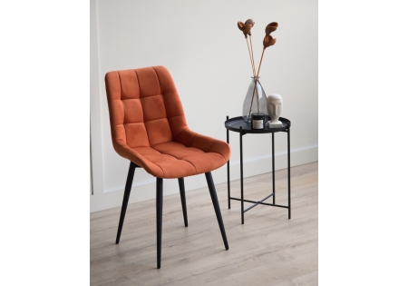Стул на металлокаркасе Челси 360 К терракотовый (zd 432), черный np