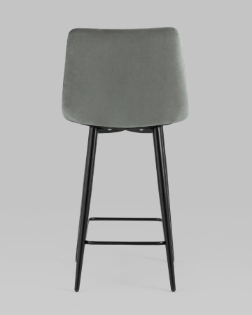 Стул полубарный Джанго велюр серый 2 шт.