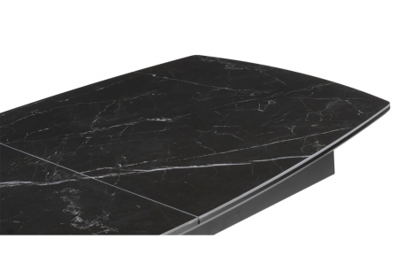 Керамический стол Риполь 160(205)х89 черный мрамор shakespeare black, черный