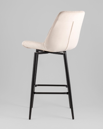 Стул барный Флекс с поворотным механизмом велюр бежевый