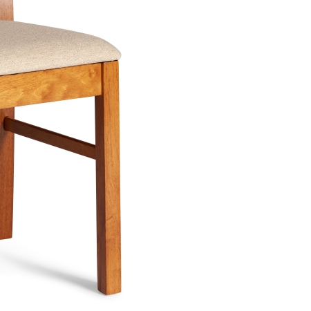 Стул Гермес (Hermes) дерево гевея, 43х49х94 см, эспрессо, ткань бежевая