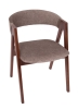 Стул "Честер 1" темный орех, ткань Айсберг корица