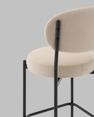 Стул полубарный Бриф DD велюр бежевый