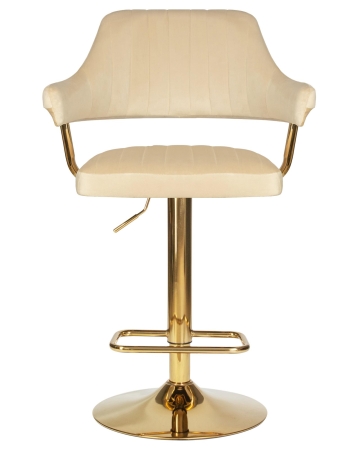 Набор 2 шт Стул барный CHARLY GOLD, бежевый велюр (MJ9-10)
