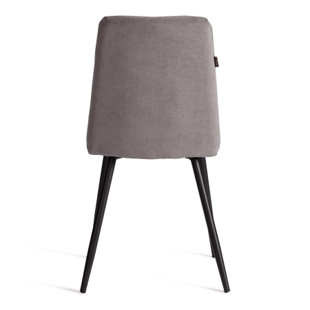 Стул обеденный Asti серый, ткань и металл, мягкое сиденье, без подлокотников