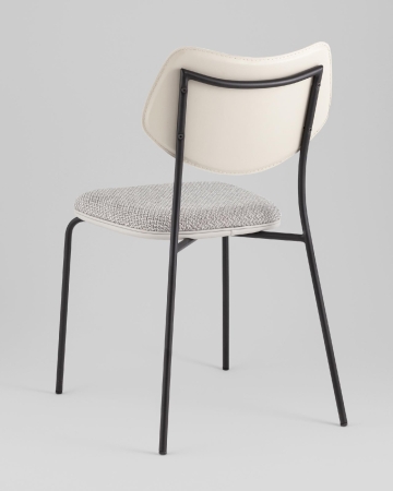 Стул обеденный Casey серый с серой экокожей