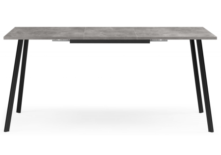 Стол деревянный Кортни 117 (157) x 77 бетон светлый, черный матовый