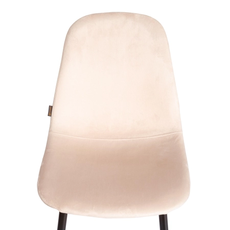 Стул BREEZE (mod. JSC-58) велюр и металл, бежевый и черный