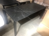 Стол CORNER 120 MATT BLACK MARBLE SINTERED STONE, BLACK