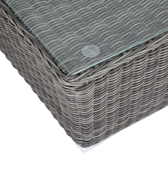 "Капучино" журнальный столик из искусственного ротанга, цвет графит