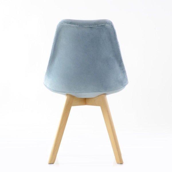 Стул Sephi серо-голубой велюр