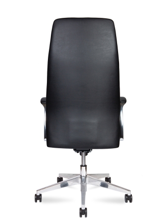 Кресло офисное Nancy черный, экокожа и металл, мягкое сиденье, с подлокотниками