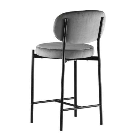 Стул полубарный MASO велюр серый