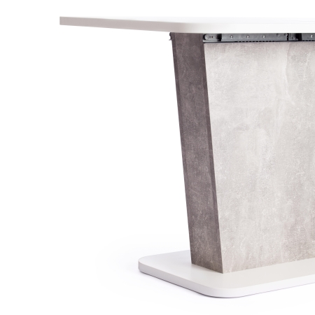 Стол обеденный GENT ЛДСП, 110-145x68,6x75,5 см, белый, бетон