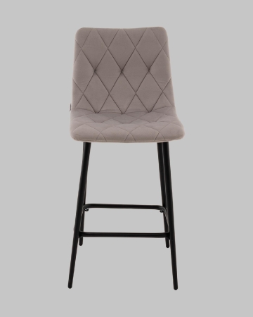 Стул полубарный Одди Diamond велюр светло-серый