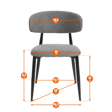 Стул обеденный Belsay/Белси светло-серый