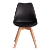 Стул TULIP (mod. 73-1) дерево, пластик, экокожа, 47.5x55x80 см, черный
