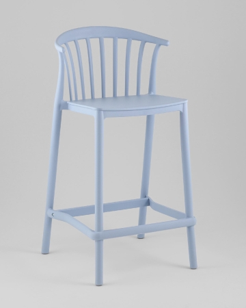 Стул полубарный Campo пластик голубой