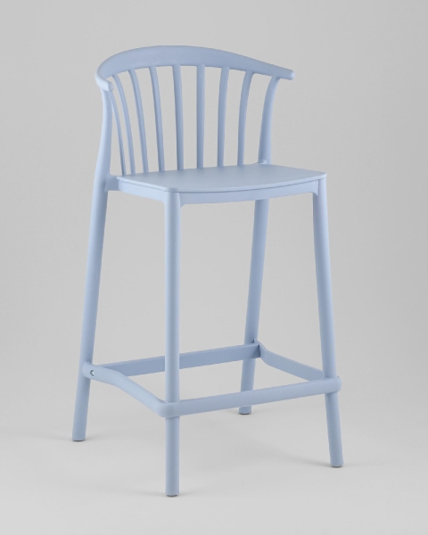 Стул полубарный Campo пластик голубой