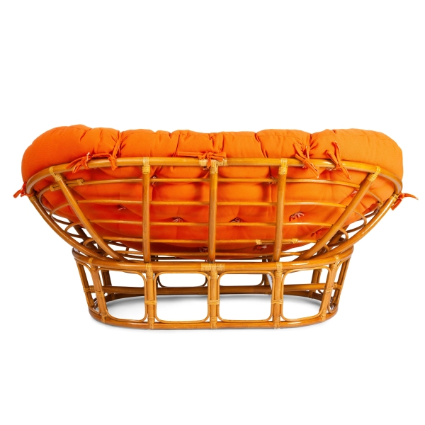 Диван MAMASAN/МАМАСАН 23/02 W, с подушкой, оранжевый, коричневый