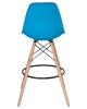Стул барный DSW BAR ножки светлый бук сиденья голубой BE-02