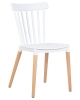 Стул обеденный THEO ножки светлый бук, белый W-02