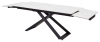 Стол LIVORNO 180 MATT WHITE MARBLE SINTERED STONE, BLACK