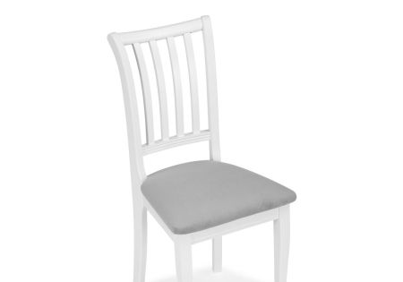 Стул деревянный Фрезино серый велюр, белый