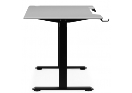 Компьютерный стол Маркос 140х80 светло-серый, черный