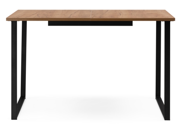 Стол деревянный Лиман 117 (157) x 77 дуб крафт золотой, черный матовый