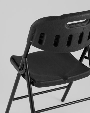 Стул пластиковый складной банкетный черный