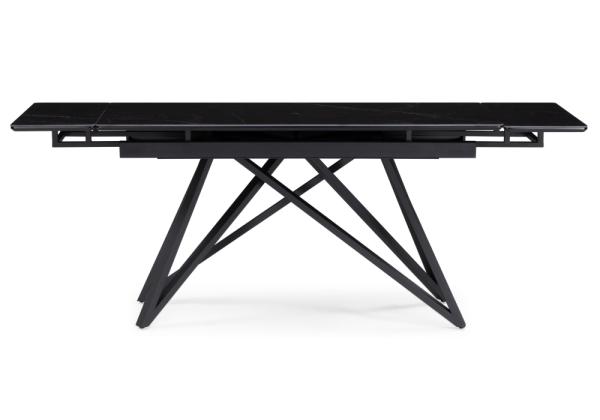 Керамический стол Вилсон 140(200)х80 черный мрамор, черный