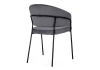 Стул на металлокаркасе Лео антрацитовый brandy light 28, черный